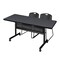 Kobe Rectangle FlipTop Table, 72" W, 29" H, Laminate Top, Gray MKFTM7230GY44BK - alternate 1
